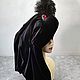 Chaperone black with a feather. Turban. Felt Hats Shop. My Livemaster. Фото №5
