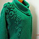 Knitted coat "Emerald". Coats. Vyazanye Istori. Online shopping on My Livemaster.  Фото №2