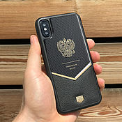 Именной чехол на iPhone Х Carbon Colors