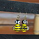 Earrings with a lampwork bead 'Bee'. Earrings. Olga Lado. Online shopping on My Livemaster.  Фото №2