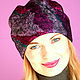 Hat felted women's Blueberry sorbet, Caps, Khabarovsk,  Фото №1