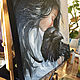 Girl and Raven, painting with a bird, portrait of a girl. Pictures. myfoxyart (MyFoxyArt). My Livemaster. Фото №6