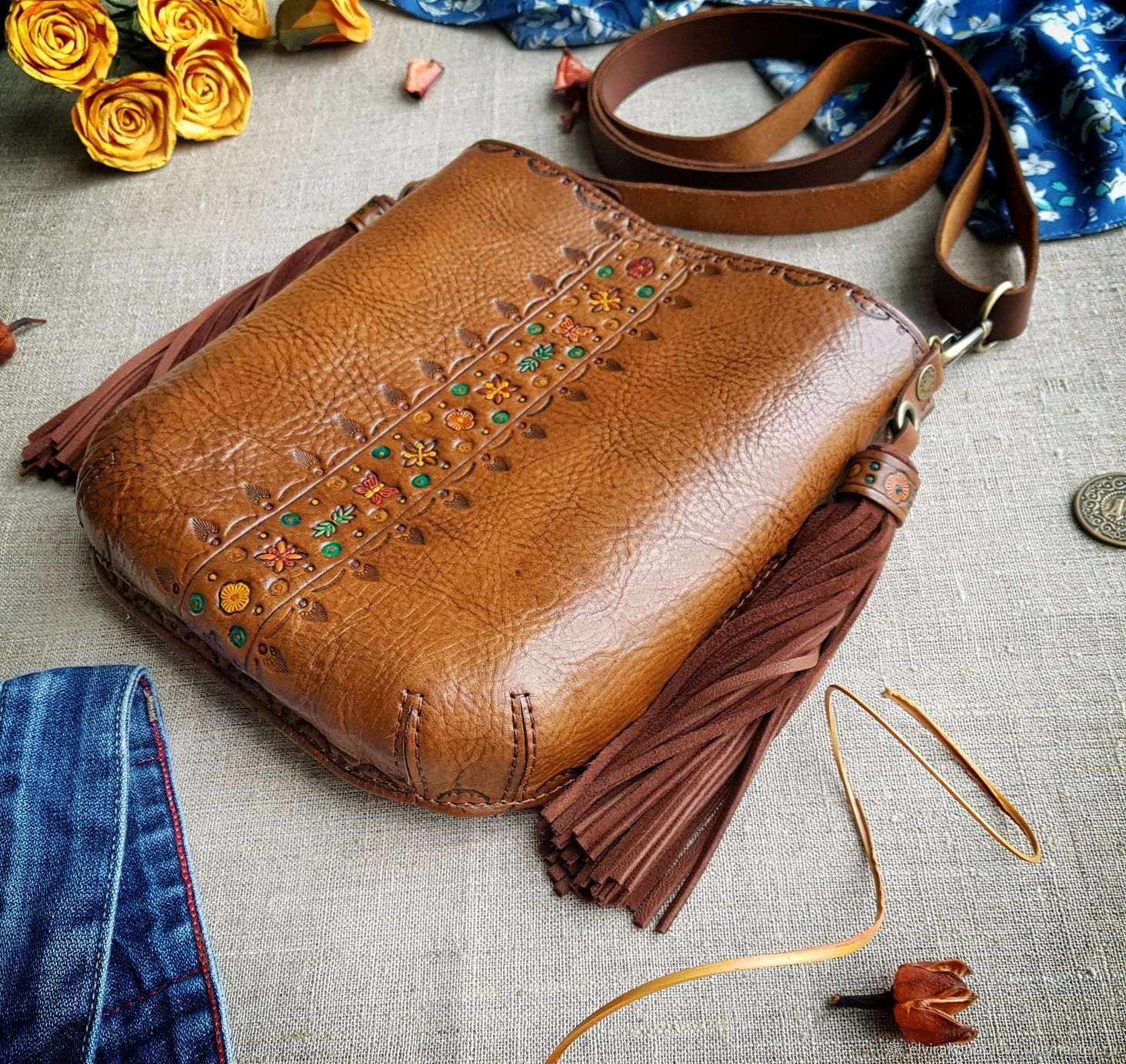 Индийские сумки из кожи