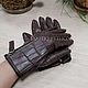 Crocodile leather gloves, Gloves, Moscow,  Фото №1