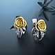 Earrings classic: Golden roses. Earrings. aleksandr5 (Aleksandr5). Online shopping on My Livemaster.  Фото №2