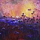 Картина маслом цветы - Фиолетовое сказочное поле, Картины, Санкт-Петербург,  Фото №1