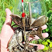 Посуда handmade. Livemaster - original item Cognac glass Fishing. Handmade.