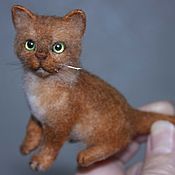 Куклы и игрушки handmade. Livemaster - original item felt toy: Ginger kitten. Handmade.