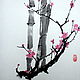 Китайская живопись Бамбук и дикая слива (картина графика цветы любовь), Картины, Москва,  Фото №1
