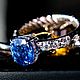 Кольцо Candies с сапфиром и бриллиантами из белого золота 585. Кольца. BUGAKOV jewelry. Ярмарка Мастеров.  Фото №5
