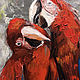 Order Macaw parrots, a couple in love, a picture with birds. myfoxyart (MyFoxyArt). Livemaster. . Pictures Фото №3