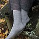 Носки мужские, серые, теплые р.41-42. Носки. Территория вязания: носки для всех. Интернет-магазин Ярмарка Мастеров.  Фото №2