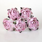Материалы для творчества handmade. Livemaster - original item Paper flowers for scrap ranunculus light pink with white, 1 piece.. Handmade.