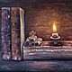 Картина маслом "Старинные книги", Картины, Тюмень,  Фото №1