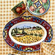 Посуда ручной работы. Ярмарка Мастеров - ручная работа Dish: Sunny Tuscany. Handmade.