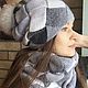 Set of hat and cowl art 27875. Headwear Sets. Irina Makatuha (IrinaMakatukha). Интернет-магазин Ярмарка Мастеров.  Фото №2