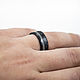 Carbon ring with blue ocean composite. Rings. asgdesign. My Livemaster. Фото №6