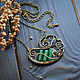 Colgante de latón colgante de collar de cadena de jade Verde, Pendant, Ulan-Ude,  Фото №1