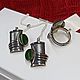 Silver set with natural jade. Earrings and ring 925 silver. Jewelry Sets. Tatiana Jewelerstar. Online shopping on My Livemaster.  Фото №2