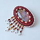 Brooch with natural chalcedony Elegance, Brooches, Rostov-on-Don,  Фото №1