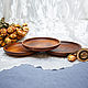 Set of wooden plates made of cedar 3 pcs. 19,5 cm TN38, Plates, Novokuznetsk,  Фото №1