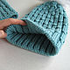 Women's knitted hat and Snood' Points ' mint azure white. Headwear Sets. klukvaknit. My Livemaster. Фото №4