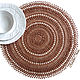 Knitted napkin 50 cm of linen for serving color cinnamon, Interior elements, Moscow,  Фото №1