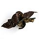 Order Clip Hair Clip Flower Antique with Brown Olive Bronze. De-Si-Re. Livemaster. . Hairpins Фото №3