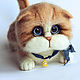 The ginger cat toy from wool. Felted Toy. handmade toys by Mari (handmademari). Online shopping on My Livemaster.  Фото №2