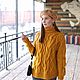 Jerseys: Women's warm turtleneck sweater mustard color oversize style, Sweaters, Yoshkar-Ola,  Фото №1