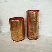 Для дома и интерьера handmade. Livemaster - original item Vases: Gold vases with a red tint.. Handmade.