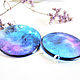 Transparent Earrings Blue Purple Galaxy Space Nebula Stars. Earrings. WonderLand. Online shopping on My Livemaster.  Фото №2