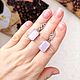 Серьги с розовым кварцем Kamila. Серьги из натуральных камней, Серьги классические, Москва,  Фото №1