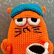 Вязаная игрушка «Утренний кот». Амигуруми куклы и игрушки. Елена (KuKuRuZa-ART). Интернет-магазин Ярмарка Мастеров.  Фото №2