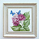Order Tiles and tiles: Hummingbirds and hydrangeas, set of 4 pcs. Flera Daminova Rospis farfora. (artflera). Livemaster. . Tile Фото №3