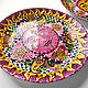 "Мексиканское Солнце" набор из двух тарелок. Тарелки декоративные. Декоративные тарелки Тани Шест. Ярмарка Мастеров.  Фото №5