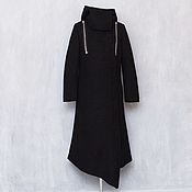 Одежда handmade. Livemaster - original item Coat with removable lining Asymmetry, wool. Handmade.