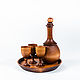 Wooden set-Decanter with three glasses on a tray RN2. Shot Glasses. ART OF SIBERIA. My Livemaster. Фото №4