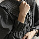 Темно-серая блузка из хлопка, в викторианском стиле, с длинным рукавом. Блузки. Скромное обаяние (Александра). Ярмарка Мастеров.  Фото №5