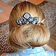Гребень для волос "Аметист в серебре", Гребень, Староминская,  Фото №1