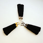 Украшения handmade. Livemaster - original item Earrings-brushes black in assortment. Handmade.
