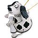 Order Dog Toshka, ceramic bell. Dog out of clay. FunIdea. Livemaster. . Bells Фото №3