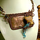 Necklace 'a Source at the foot of the mountain', copper, glass, Necklace, St. Petersburg,  Фото №1