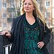 Изумруд платье из панбархата. Платья. Одежда и аксессуары Батик ANN LOOK. Ярмарка Мастеров.  Фото №4