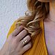 Разъемное кольцо Эффект бабочки. Кольца. Quadrojewelry. Ярмарка Мастеров.  Фото №6