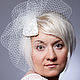 Свадебная шляпа "Лилиан", Veil hat, Moscow,  Фото №1