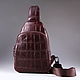 Плечевая сумка из кожи крокодила IMA0507VK4. Мужская сумка. CrocShop товары из экзотической кожи. Ярмарка Мастеров.  Фото №9
