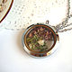 Прозрачный Кулон Цветы Мох Лесной Кулон в серебре Living Memory Locket. Подвеска. Анастасия и Карина. Интернет-магазин Ярмарка Мастеров.  Фото №2