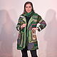 Coat with green Snood ' Landscape in over after the rain', Coats, Moscow,  Фото №1