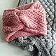 A set of knitted headband and a pink snood. Bandage. lfrisa. My Livemaster. Фото №4